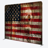 Lofaris Shabby Wooden Usa Flag Patriotic Pillow Case Backdrop